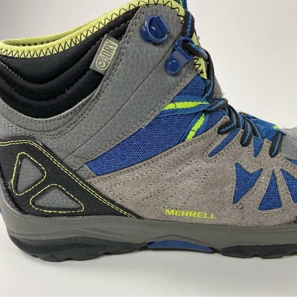 Merrell Capra Mid Boys Waterproof Boots. Color Blue/Grey. SZ 7 Youth SZ 9 Womens - Picture 6 of 11
